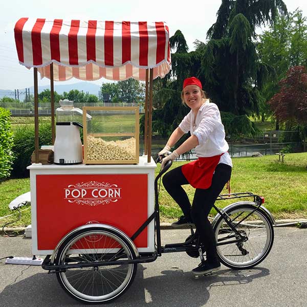 Carretto pop corn bicicletta